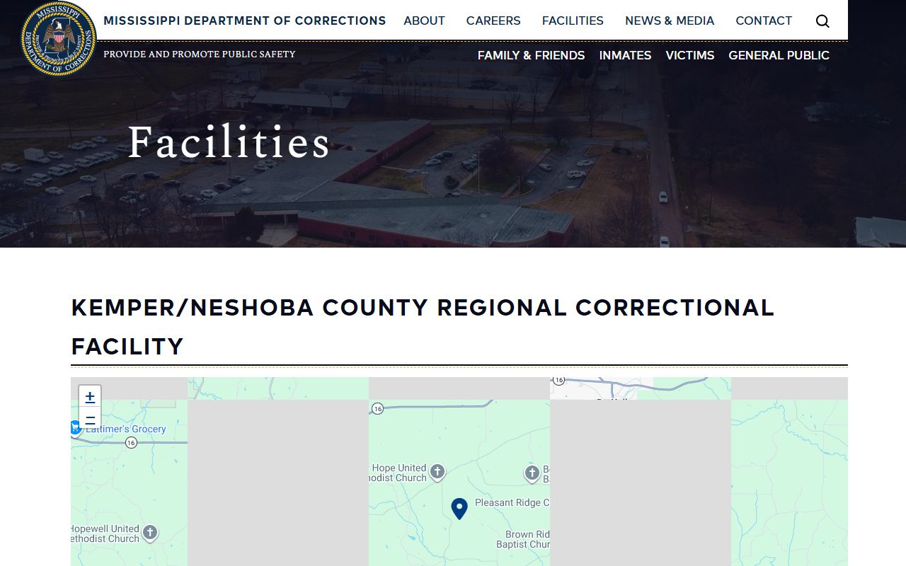 MDOC page for Kemper/Neshoba County Regional Correctional Facility